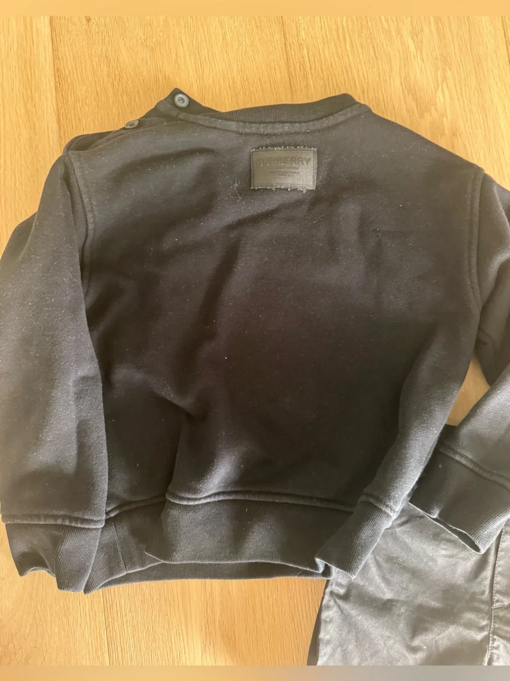 Burberry Black Kids Matching Sweatshirt and Shorts Set
